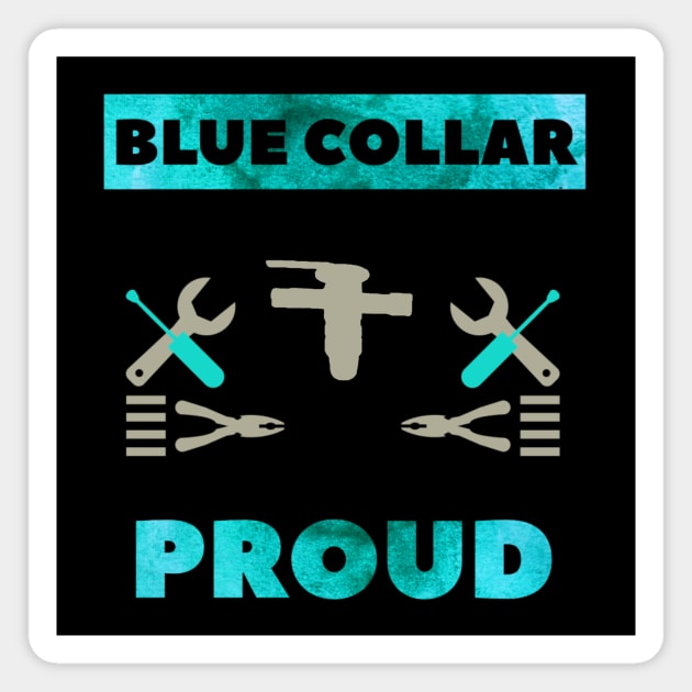 Blue Collar Proud Hvac Txv Magnet by The Hvac Gang